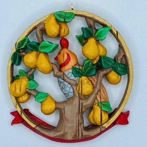 Vintage 1991 Hallmark Ornament 12 Days of Christmas Partridge in Pear Tree